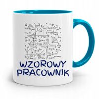 Pracownika Kubek Błękitny Wzorowy Pracownik Z Nadrukiem Ze Zdjęciem