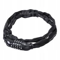 Zapięcie rowerowe ŁAŃCUCH 1 metr zabezpieczenie roweru ZAMEK kodowy Sygonix