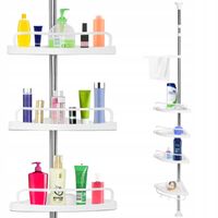 PÓŁKA ŁAZIENKOWA TELESKOPOWA NAROŻNA POD PRYSZNIC