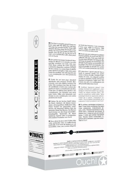 Silicone Ball Gag - With Adjustable Bonded Leather Straps zdjęcie 6