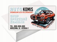 Wizytówki firmowe 100szt RÓŻNE WZORY do wyboru AUTO KOMIS