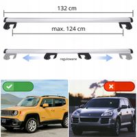BAGAŻNIK DACHOWY UNIWERSALNY NA RELINGI BELKI ALUMINIOWY ZAMYKANY 120 CM