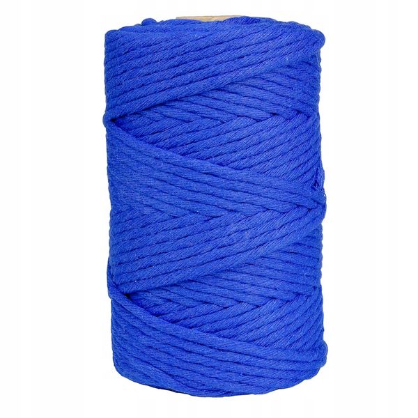 SZNUREK bawełniany niebieski 5mm 100m zdjęcie 1