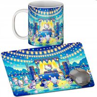 ZESTAW KUBEK + PODKŁADKA - KITTY KUROMI MELODY - PREZENT WIELE WZORÓW+ IMIĘ