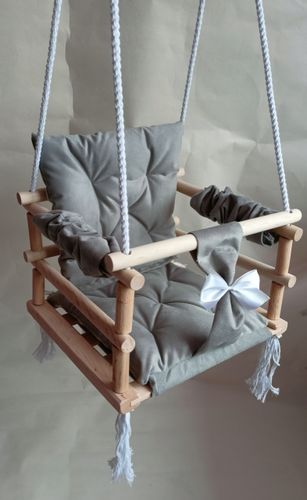 Huśtawka 3w1 dzieci SZARA dom ogród prezent pokój na Arena.pl