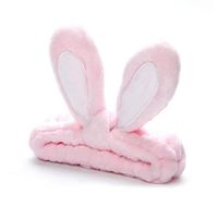 Opaska kosmetyczna królicze uszy różowa