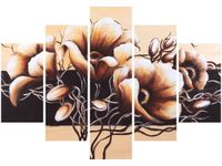 105CM 150CM OBRAZ 5 ELEM DOSTOJNE KWIATY DRUK