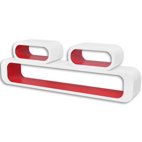 Półki ścienne kostki, 6 szt., czerwono-białe GXP-686491 na Arena.pl