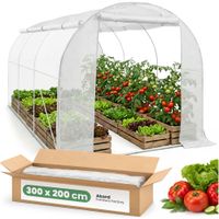 Szklarnia ogrodowa foliowa tunel z rolowanymi ścianami Biała 200x300x200 cm