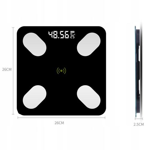 WAGA ŁAZIENKOWA ELEKTRONICZNA ANALITYCZNA BLUETOOTH DOKŁADNA SMART 25W1 na Arena.pl