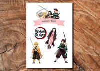 Wydruk cukrowy na tort A4 Demon Slayer DIY