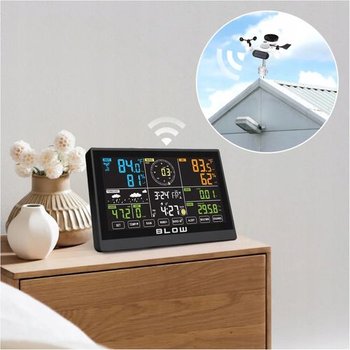 STACJA POGODOWA POGODY BEZPRZEWODOWA METEO TERMOMETR HIGROMETR ZEGAR na Arena.pl