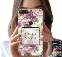 ETUI DO HUAWEI Y7 2018 - KWIATISTY WZÓR, MODNE DAMSKIE + SZKŁO