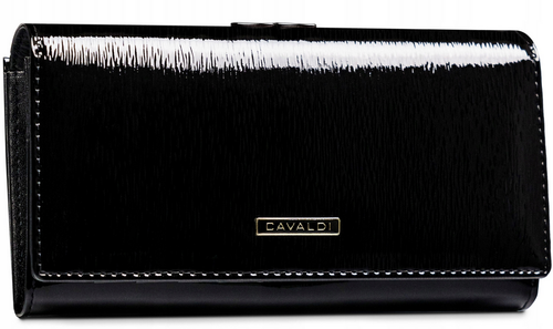 duży skórzany portfel damski na zatrzask i bigiel - 4u cavaldi na Arena.pl