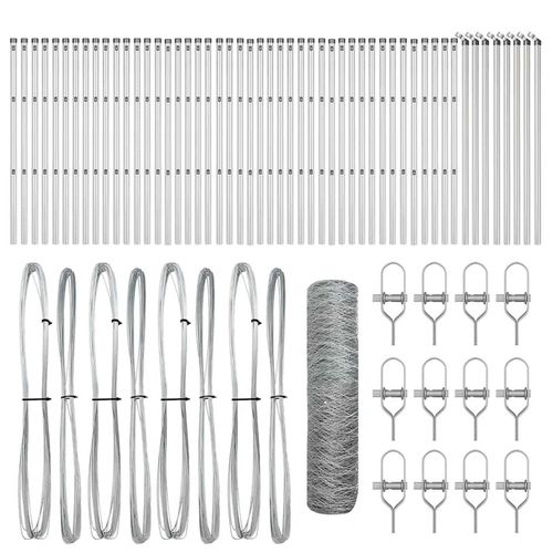 Ogrodzenie z słupkami Srebrny 0.6 x 100 m Stal pokryta PCV na Arena.pl