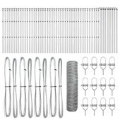 Ogrodzenie z słupkami Srebrny 0.6 x 100 m Stal pokryta PCV