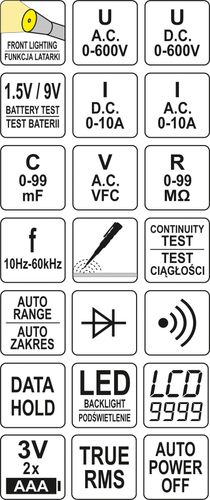 MIERNIK CYFROWY MULTIMETR LCD TEST BATERII YATO na Arena.pl