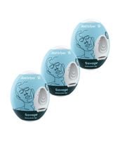 jajka masturbatora satisfyer savage zestaw 3 ciemnozielone białe 7 cm