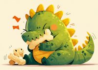 Plakat 70x50cm Uroczy Dinozaur