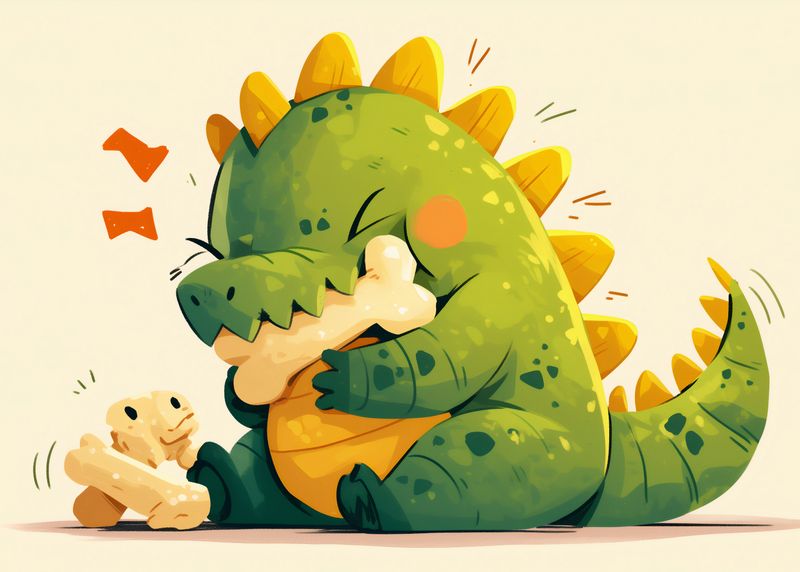 Plakat 70x50cm Uroczy Dinozaur zdjęcie 1