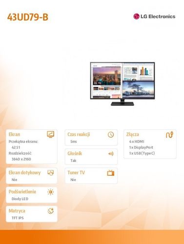 LG 43' 43UD79-B IPS 4K UHD 5ms na Arena.pl