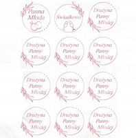 Tatuaże na Wieczór Panieński różowe złoto 12 sztuk zmywalne Panna Młoda