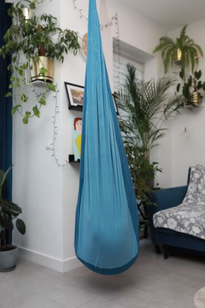 huśtawka kokon turkusowy zdjęcie 2