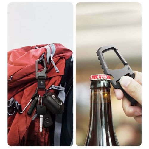 tech-protect slidelock carabiner keychain gunmetal na Arena.pl