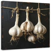 Obraz do kuchni restauracji baru jadalni, Suszony czosnek warzywa