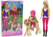 Zestaw Lalka Anlily z Dzieckiem i Kucykiem Stadnina Koni