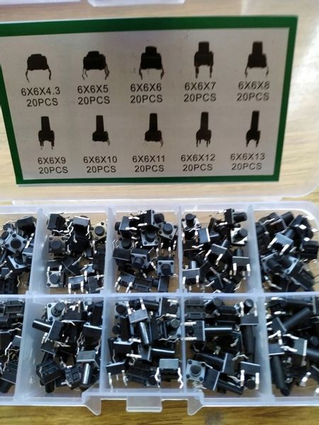 Zestaw przycisków tact switch mikroswitch 200 szt zdjęcie 4