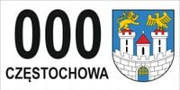 NAKLEJKI MAGNETYCZNE magnes oznaczenie TAXI Częstochowa numer