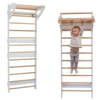 drabinka gimnastyczna Light XL - biały-drewno