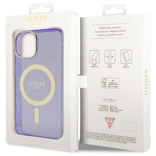 Etui Guess do iPhone 15 Plus, iPhone 14 Plus, Fioletowy, MagSafe na Arena.pl