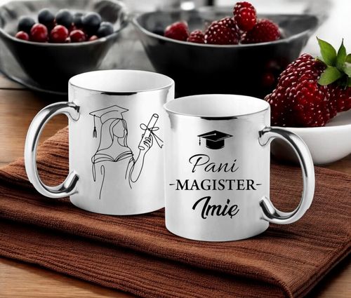 KUBEK PREMIUM Z NADRUKIEM PREZENT PANI MAGISTER IMIĘ ORYGINALNY UPOMINEK na Arena.pl