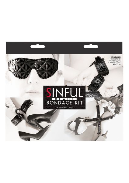 Zestaw-Sinful Bondage Kit Black zdjęcie 2