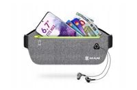 saszetka nerka biodrowa sportowa wodoodporna szary