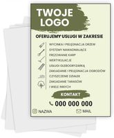 ulotki A6 reklamowe firmowe 100 szt różne wzory USŁUGI OGRODNICZE