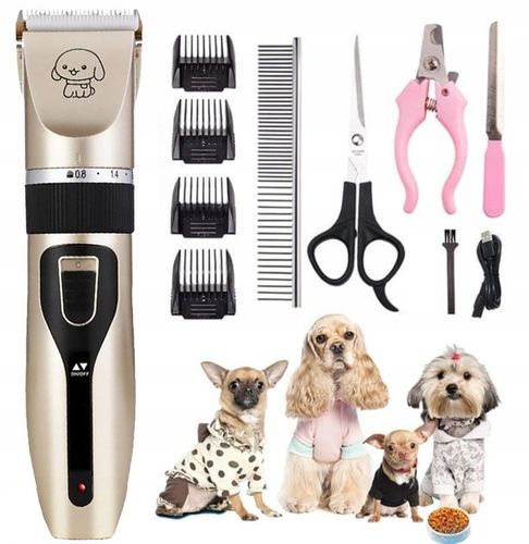 MASZYNKA DO STRZYŻENIA PSÓW PSA KOTA ZWIERZĄT ZESTAW CICHA PROFESJONALNA na Arena.pl