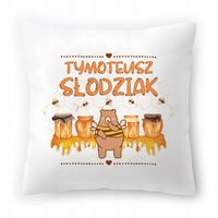 Poduszka Dla Tymoteusza Na Urodziny Ze Zdjęciem Na Prezent Biała 40X40 Cm