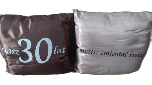 poduszka 40x40 uodziny ''30'' brąz zdjęcie 1