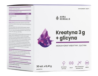 AURA HERBALS Monohydrat kreatyny 3 g + glicyna saszetki (30 szt.)