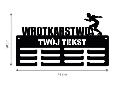 Wieszak na medale WROTKARSTWO twoje imię dowolny tekst 108.3 na Arena.pl