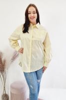 Elegancka Klasyczna Koszula Żółta L