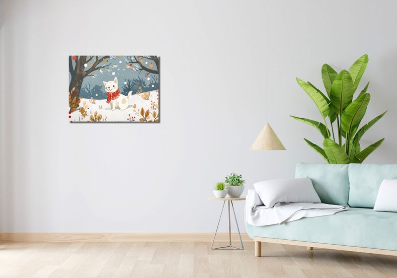 Obraz 70x50cm Śnieżny Kompan zdjęcie 2