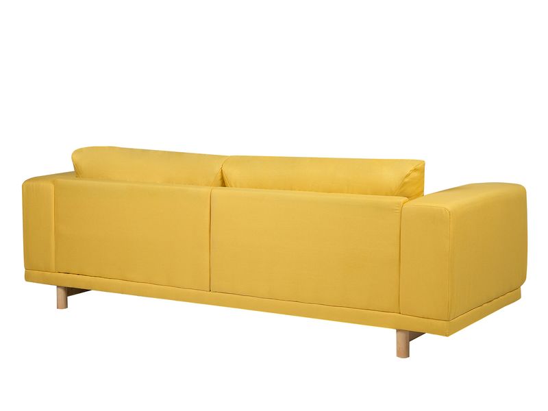 Sofa 3-osobowa żółta NIVALA zdjęcie 4