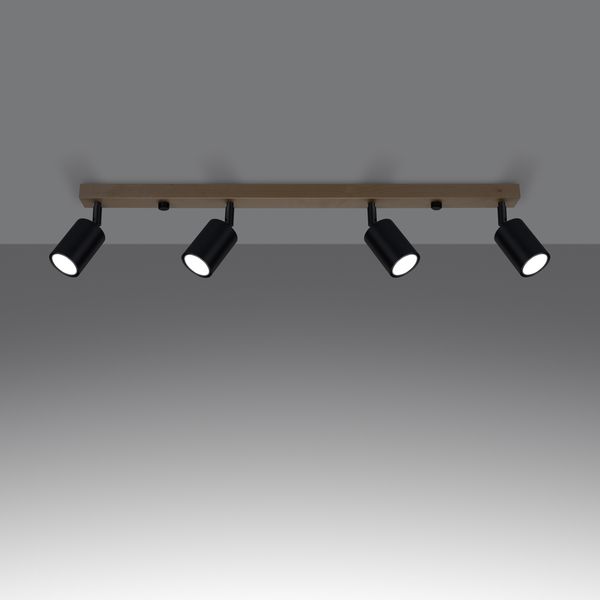 Plafon VERDO 4 czarny zdjęcie 3