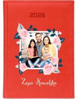 KALENDARZ A4 2026 DZIENNY terminarz z nadrukiem TWOJE ZDJĘCIE NAPIS