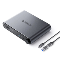 Orico Stacja dokująca USB-C z obudową M.2 NVMe/SATA, audio 3,5mm, RJ45,