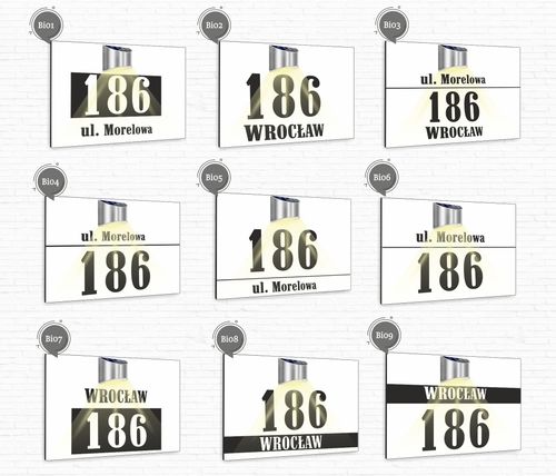 duża TABLICZKA ADRESOWA dibond biała numer posesji 40x30 lampka led na Arena.pl